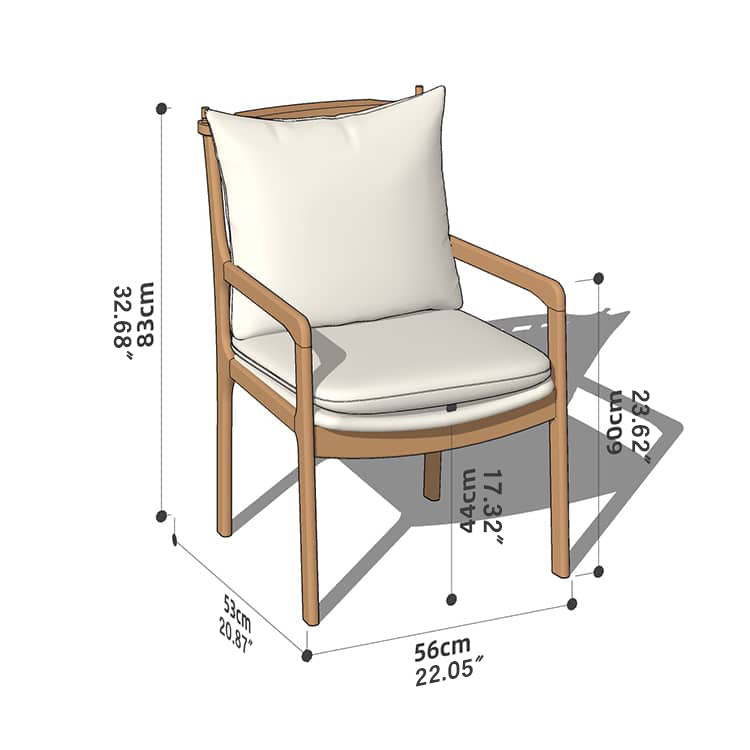 Sleek Mid-Century Modern Chair with Orange, Off-White, and Yellow Leathaire - Natural Oak, Cherry, and Light Brown Wood Finish hykmq-745