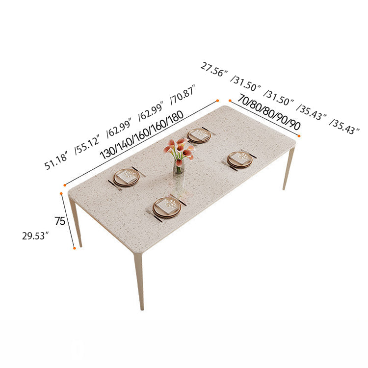 Sleek Marble and Aluminum Alloy Dining Table – Modern Elegance for Your Home hfcjp-4010