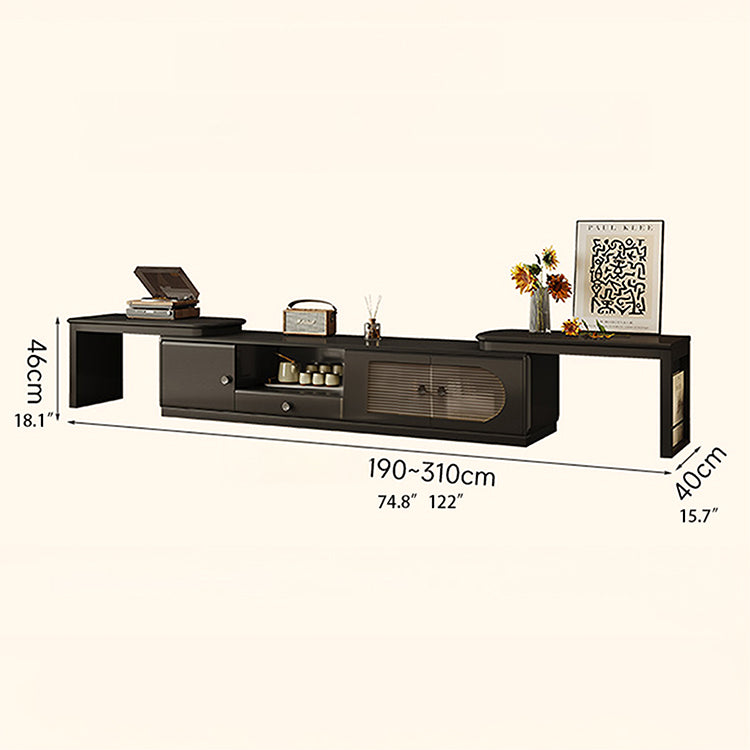 Sleek Aluminum Alloy TV Cabinet with Glass Accents and Multi-Layer Board Design hlxl-4404