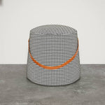 Stylish Cotton Linen Stools with Leather Strap – Perfect for Modern Living Spaces fel-1991