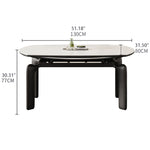 Premium Ash Wood & Sintered Stone Table - Modern Elegance for Your Home fjx-2658