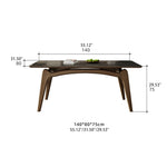 Elegant Ash Wood & Sintered Stone Table for Modern Living Spaces fjx-2662