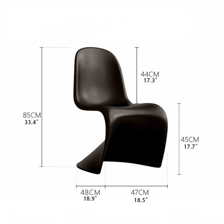 Modern Curved Dining Chairs - Sleek Plastic Design for Stylish Living Spaces fjnw-4546