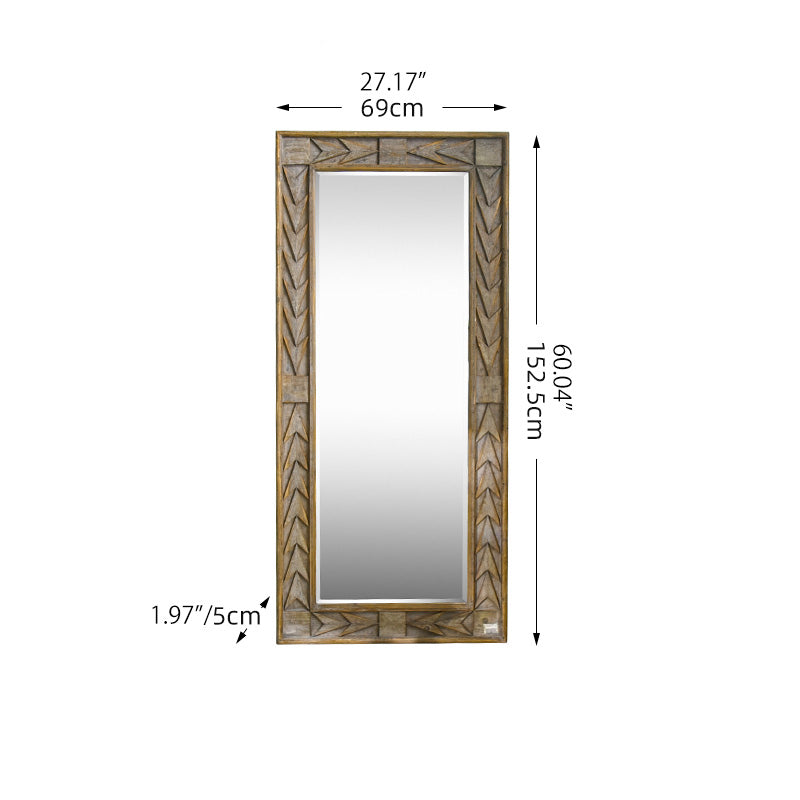 Elegant Solid Wood Frame Mirror - Enhance Your Living Space with Style fczym-2329