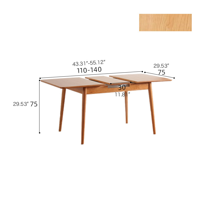 Elegant Natural Wood Table with Cherry Finish and Sleek Metal Accents fyx-835