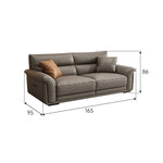 Contemporary Multi-Color Sofa with Leather and Pine Wood Accents hzh-1370