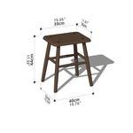 Stunning Natural Wood Stools in Cherry, Black Walnut, and Oak Finishes - Perfect for Every Home Decor hykmq-743