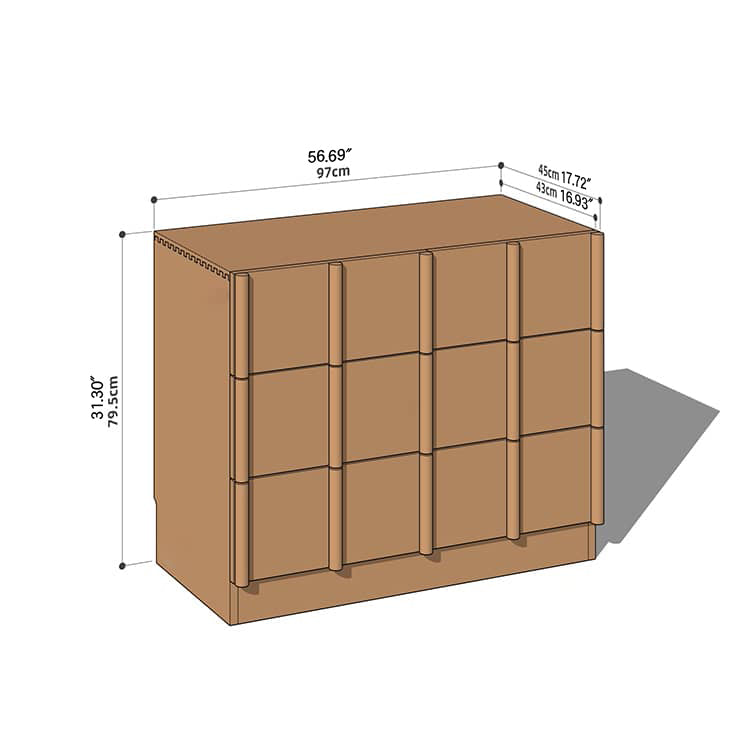 Stunning Cherry Wood Natural Cabinet | Premium Quality Plywood Construction hykmq-782