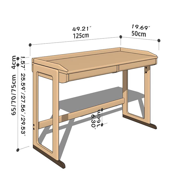 Handcrafted Table with Natural Wood Finish in Red Oak and Black Walnut hykmq-751