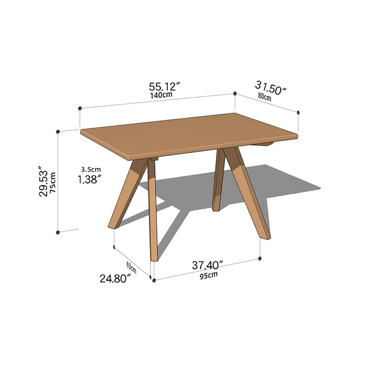 Elegant Natural Cherry Wood Table - Perfect for Sophisticated Interiors hykmq-786