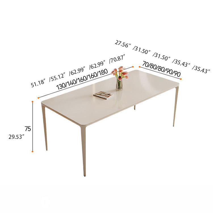 Sleek Marble and Aluminum Alloy Dining Table – Modern Elegance for Your Home hfcjp-4010