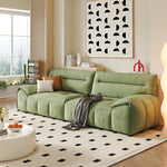 Luxurious Off-White Sofa with Gary Light Green and Orange Accents - Premium Cotton Upholstery jy-115