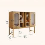 Sleek Modern Cabinet with Multi-layer Board, Glass & Aluminum Alloy Design for Stylish Storage hlxl-4415