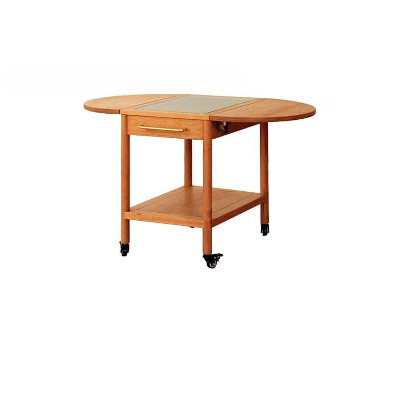 [幅40cm] センターテーブル 可動式 折畳式 収納付き オーク 強化ガラス北欧 コンパクト fyg-666
