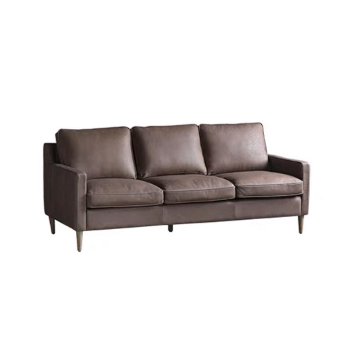 Luxurious Camel Dark Brown Sofa - Solid Birch Wood Frame with Cotton Down Leathaire Upholstery hxcyj-1344