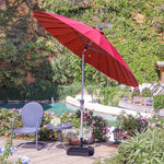 Premium Outdoor Sunshade - Khaki, Wine Red & White - Durable Aluminum Alloy Frame with Color-Woven Fabric zy-52
