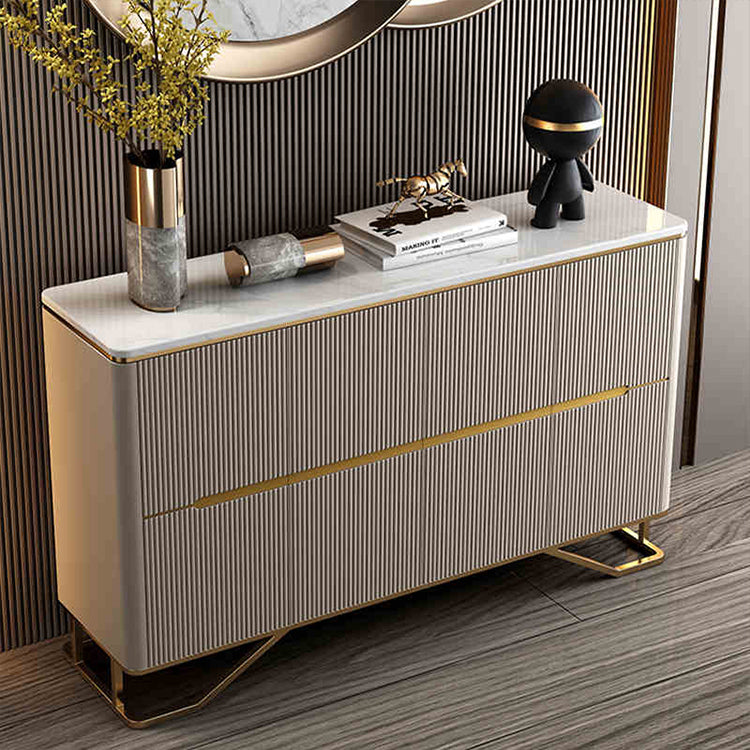 Elegant Stainless Sintered Stone Cabinet with Modern Design hbs-4429