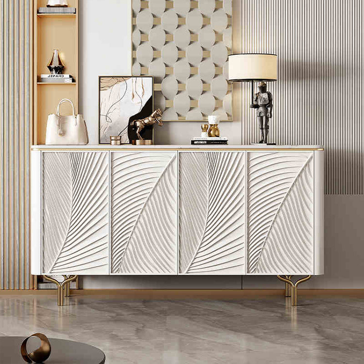 Modern Ceramic Sintered Stone Cabinet with Elegant Textured Design hbs-4420