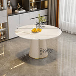 Luxurious Sintered Stone Dining Table with Chic Faux Leather Finish fel-1971