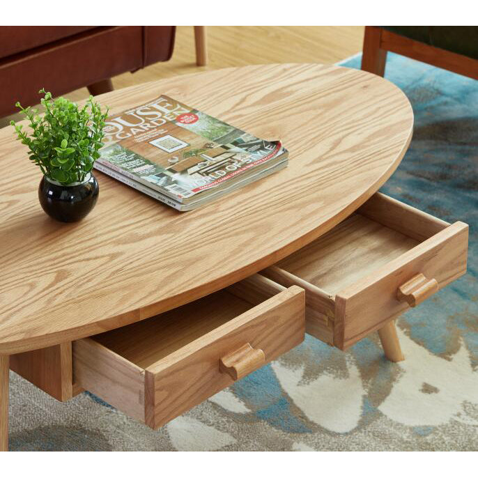 Stylish Brown Tea Table - Premium Natural Rubber Wood & Laminated Finish hxcyj-1340