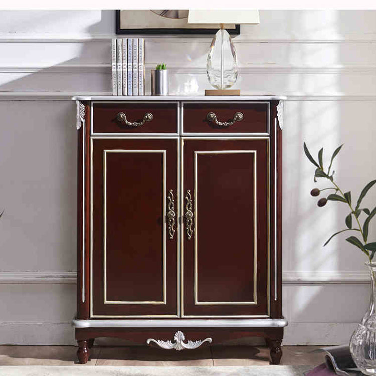 Elegant White and Gold Cabinet with Ample Storage for Modern Living Rooms hbs-4423