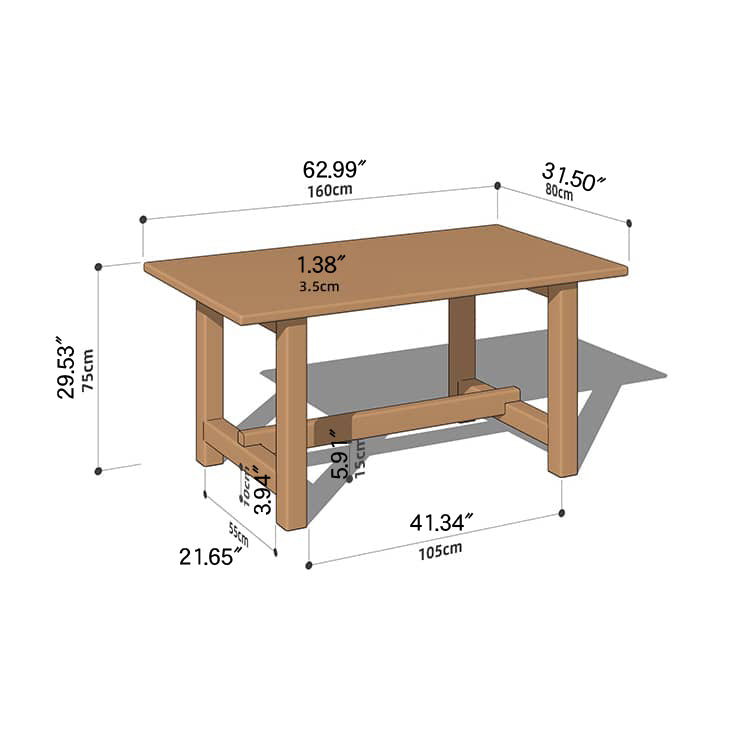 Elegant Natural Cherry Wood Table - Perfect for Sophisticated Interiors hykmq-786