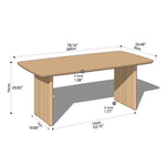 Elegant Natural Wood Table - Cherry Wood & Red Oak Finishes Available hykmq-798