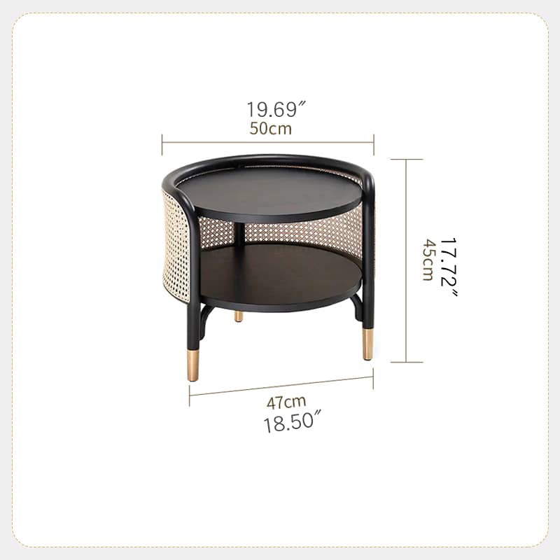 Elegant Black Ash Wood & Rattan Storage Cabinet - Modern Furniture Addition htzm-1525