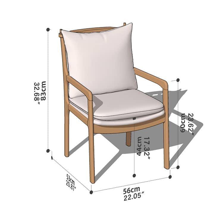 Sleek Mid-Century Modern Chair with Orange, Off-White, and Yellow Leathaire - Natural Oak, Cherry, and Light Brown Wood Finish hykmq-745