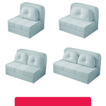 Stylish Modern Faux Leather Sofa in Beige, Khaki, Light Blue, and Gray Options fsq-1419