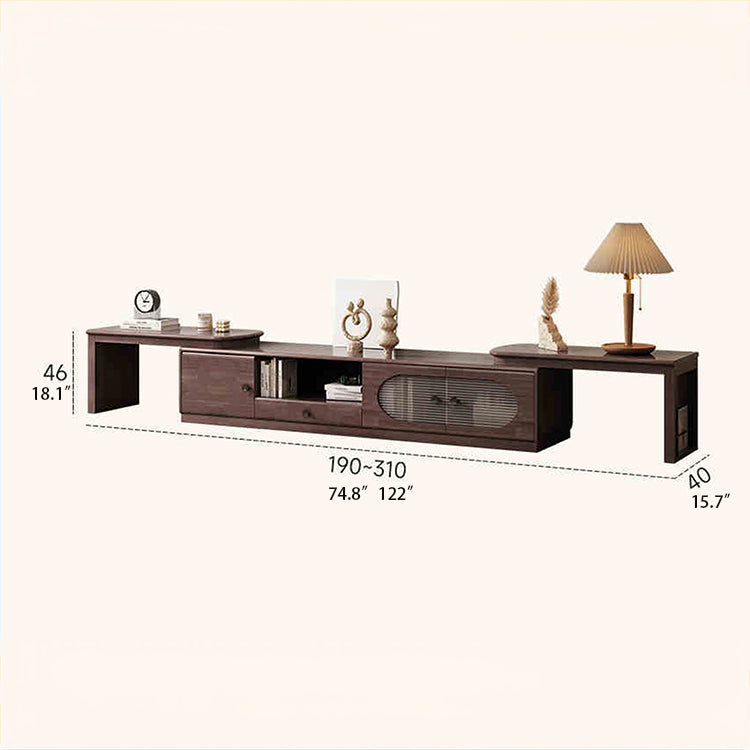 Sleek Aluminum Alloy TV Cabinet with Glass Accents and Multi-Layer Board Design hlxl-4404