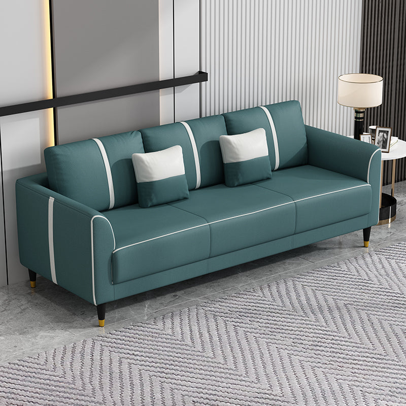 Contemporary Sofa Collection - Brown, Orange, Mint Green, Blue, Gray & Off-White in Wood & Techno Fabric yr-122