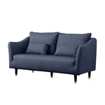 Stylish Dual-Tone Sofa Collection: Dark Blue, Orange, Green & More - Techno Fabric Cotton Blend qm-8