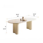 Modern Oval Marble Dining Table - Elegant Design for Chic Interiors hfcjp-4001