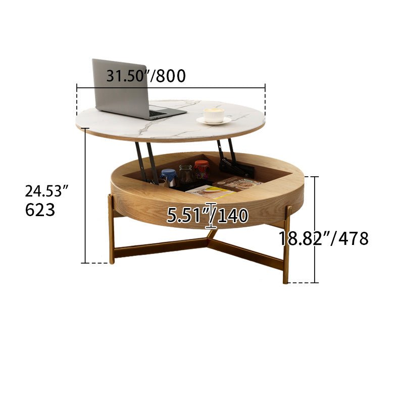 Elegant Sintered Stone Tea Table with Stainless Steel Frame and PU Leather Linen Finish fjnl-2449