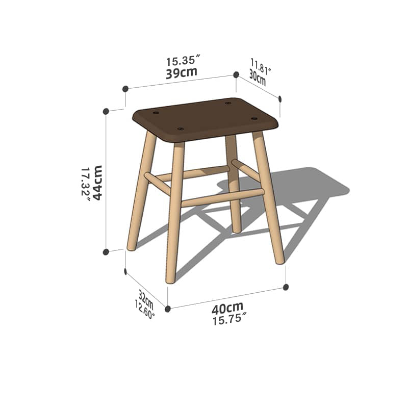 Stunning Natural Wood Stools in Cherry, Black Walnut, and Oak Finishes - Perfect for Every Home Decor hykmq-743