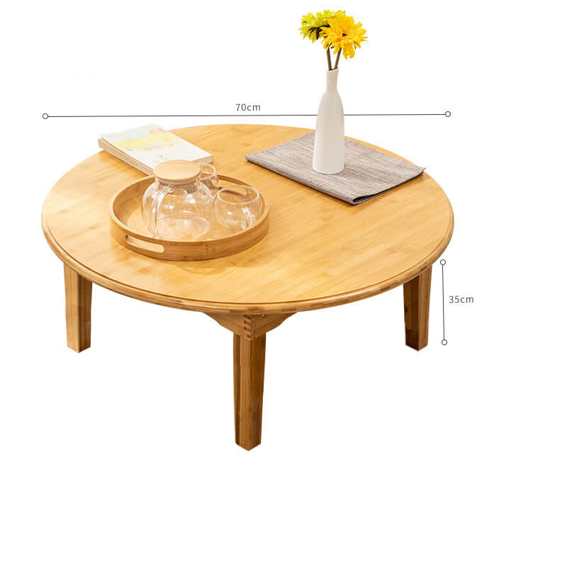 [幅60～80]こたつテーブル 丸いテーブル ナチュラル 竹製 ローテーブル hsl-128