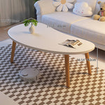Sleek Natural White Solid Wood Tea Table – Modern Elegance for Your Living Room fxjc-918