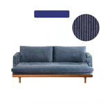 Luxurious Dark Green Sofa with Natural Wood Accents and Goose Down Cushions fyx-825