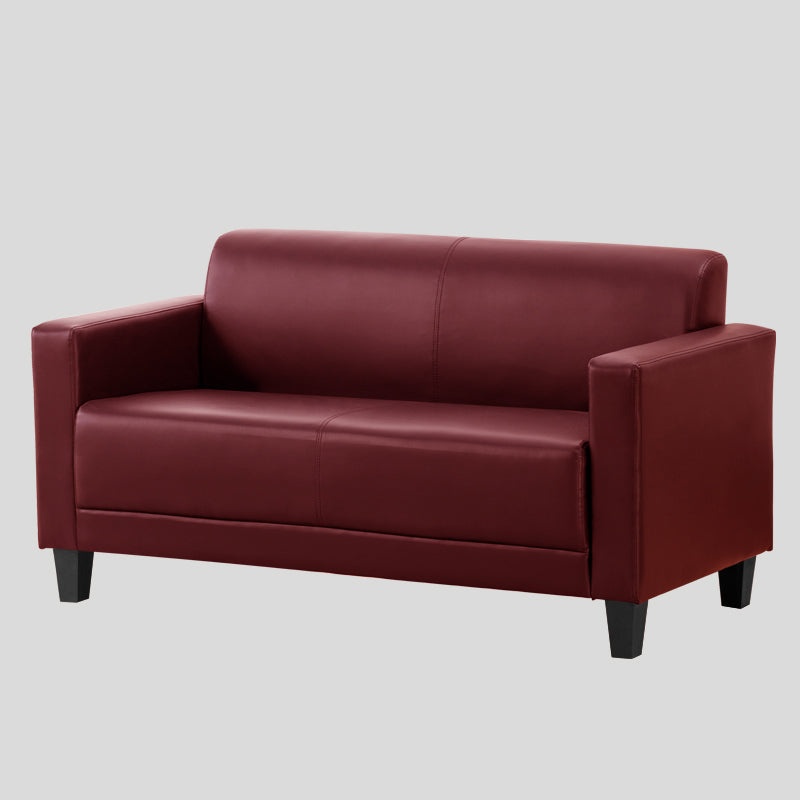 Luxurious PU Leather Sofa - Versatile Colors: Black, Light Brown, Off White, Wine Red, and Orange qm-4