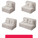 Stylish Modern Faux Leather Sofa in Beige, Khaki, Light Blue, and Gray Options fsq-1419