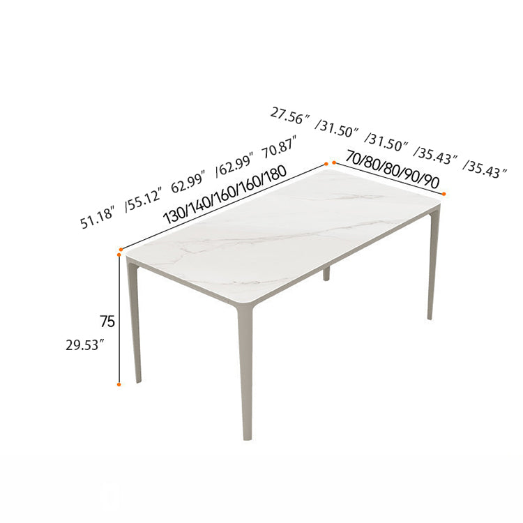 Sleek Marble and Aluminum Alloy Dining Table – Modern Elegance for Your Home hfcjp-4010