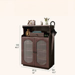 Stylish Glass Multi-Layer Cabinet with Sleek Storage Design for Modern Homes hlxl-4398