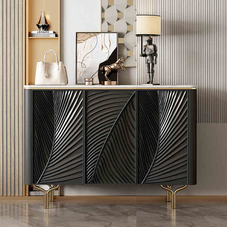 Modern Ceramic Sintered Stone Cabinet with Elegant Textured Design hbs-4420