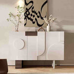 Modern Solid Wood Sideboard Cabinet with Artistic Design Elements hbs-4417