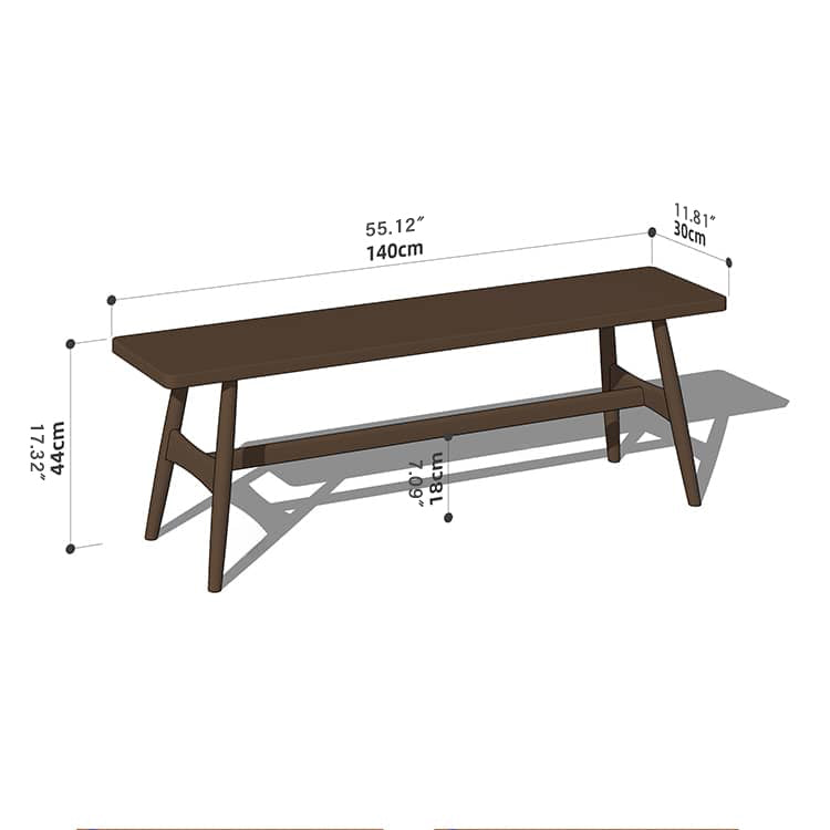 Elegant Grey Brown Stool with Natural Wood Legs in Black Walnut and Cherry Wood, Upholstered in Cotton-Linen Blend hykmq-746