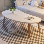 Sleek Natural White Solid Wood Tea Table – Modern Elegance for Your Living Room fxjc-918