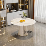 Luxurious Sintered Stone Dining Table with Chic Faux Leather Finish fel-1971