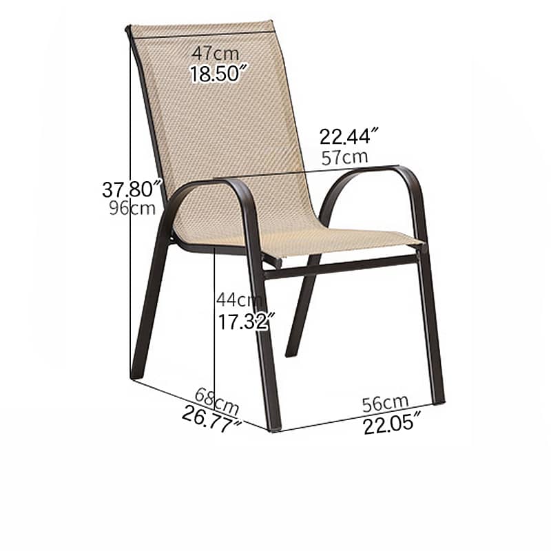 Sleek Modern Chair: Brown Black PVC with Galvanized Steel Frame and PE Rattan Detailing zy-149