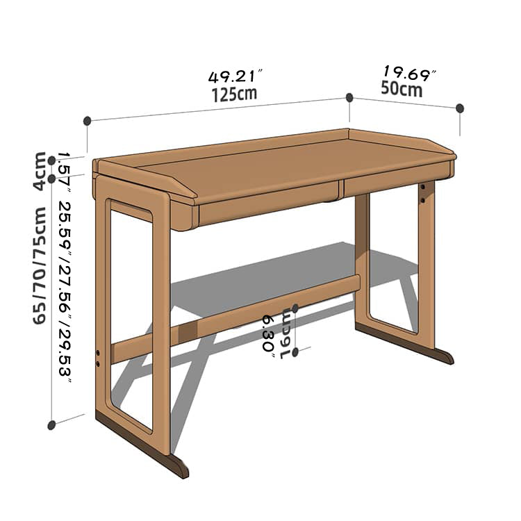 Handcrafted Table with Natural Wood Finish in Red Oak and Black Walnut hykmq-751